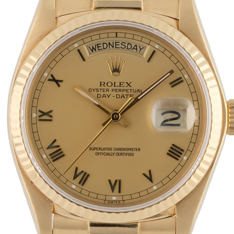 Day-Date 36mm Golden Roman Dial 1980 - 18038