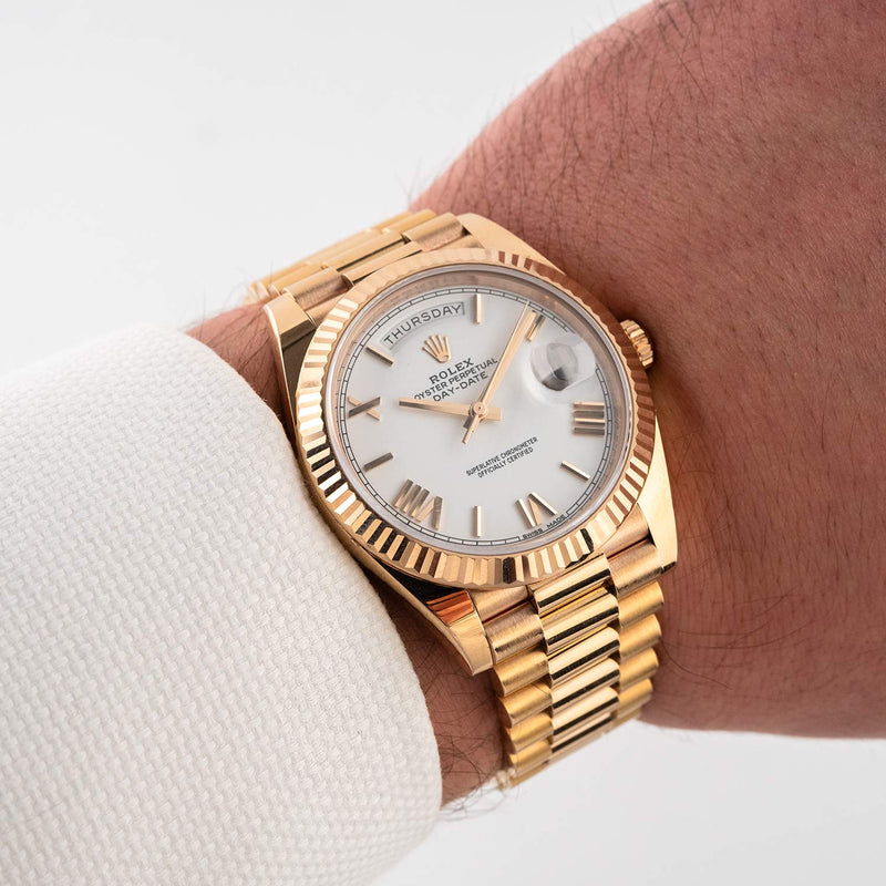 Day-Date 40mm White Roman Dial LC100 2019 - 228235