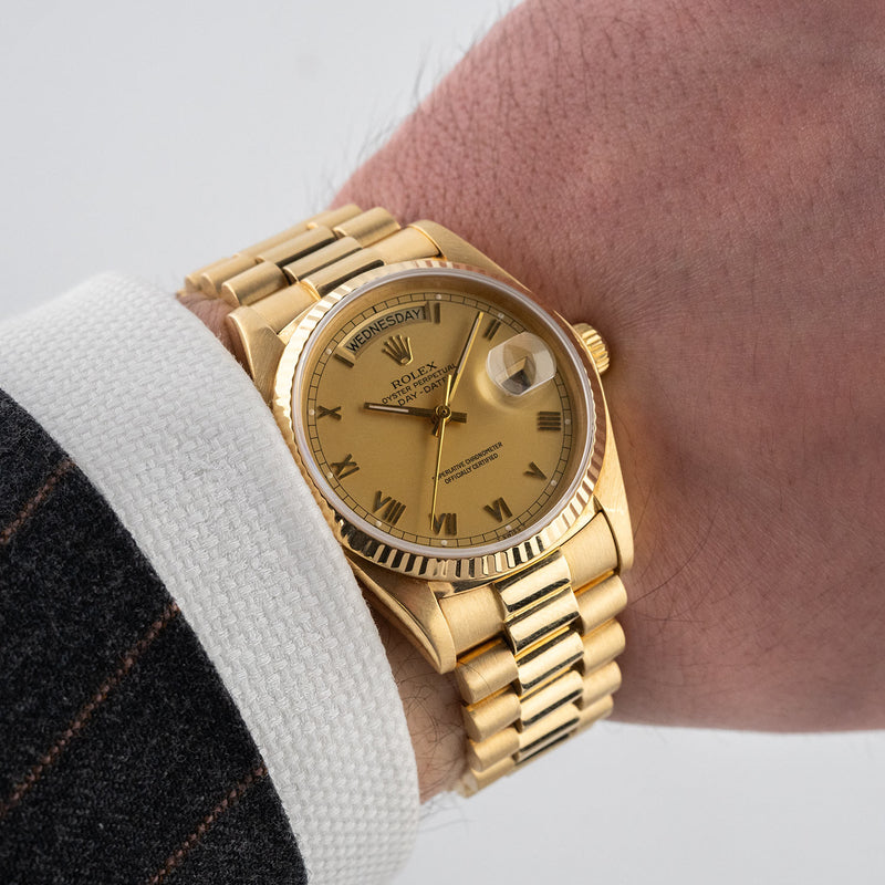 Day-Date 36mm Golden Roman Dial 1980 - 18038