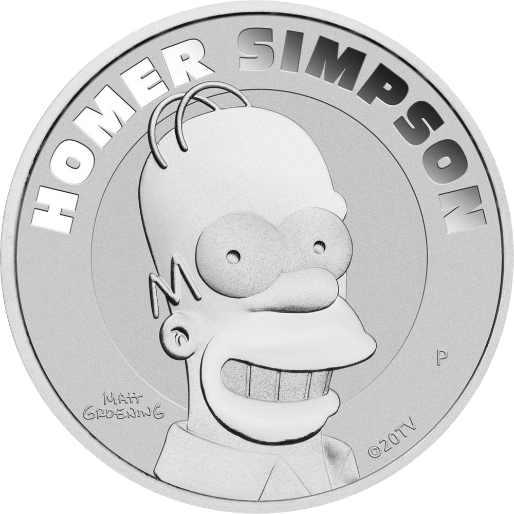1 Unze Silber Homer Simpson 2022 (Auflage: 22.500) – Marc Gebauer