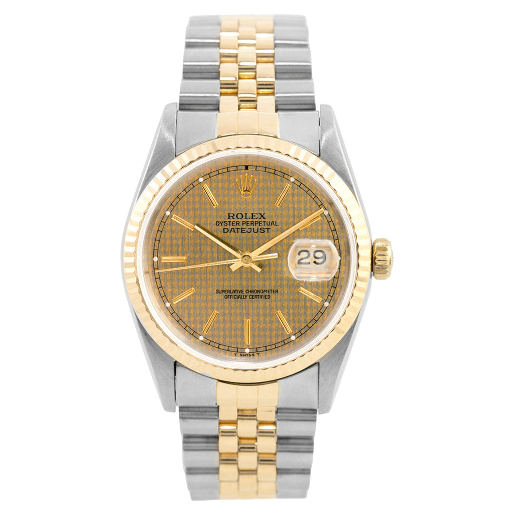 Datejust 36mm Houndstooth Golden Dial 1988 - 16233