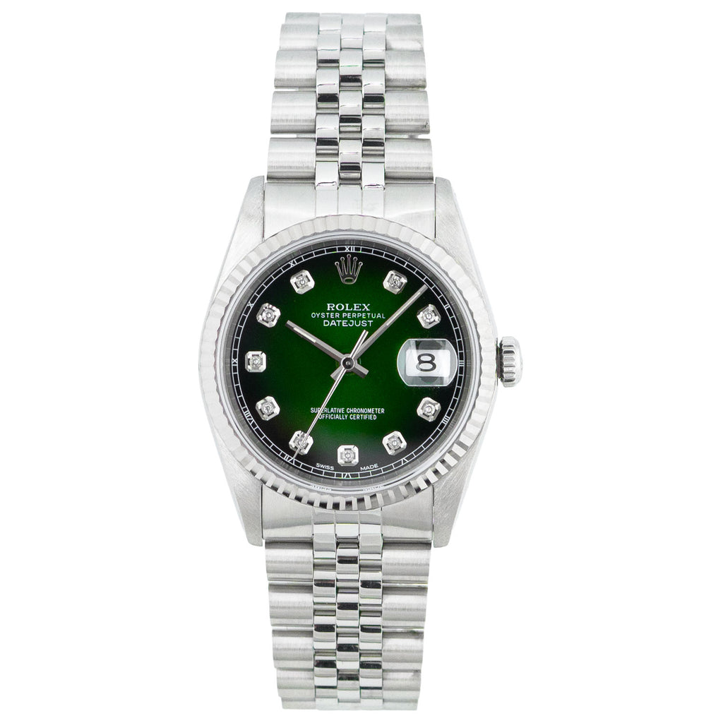 Datejust 36mm Green Degrade Diamond Dial - 16014