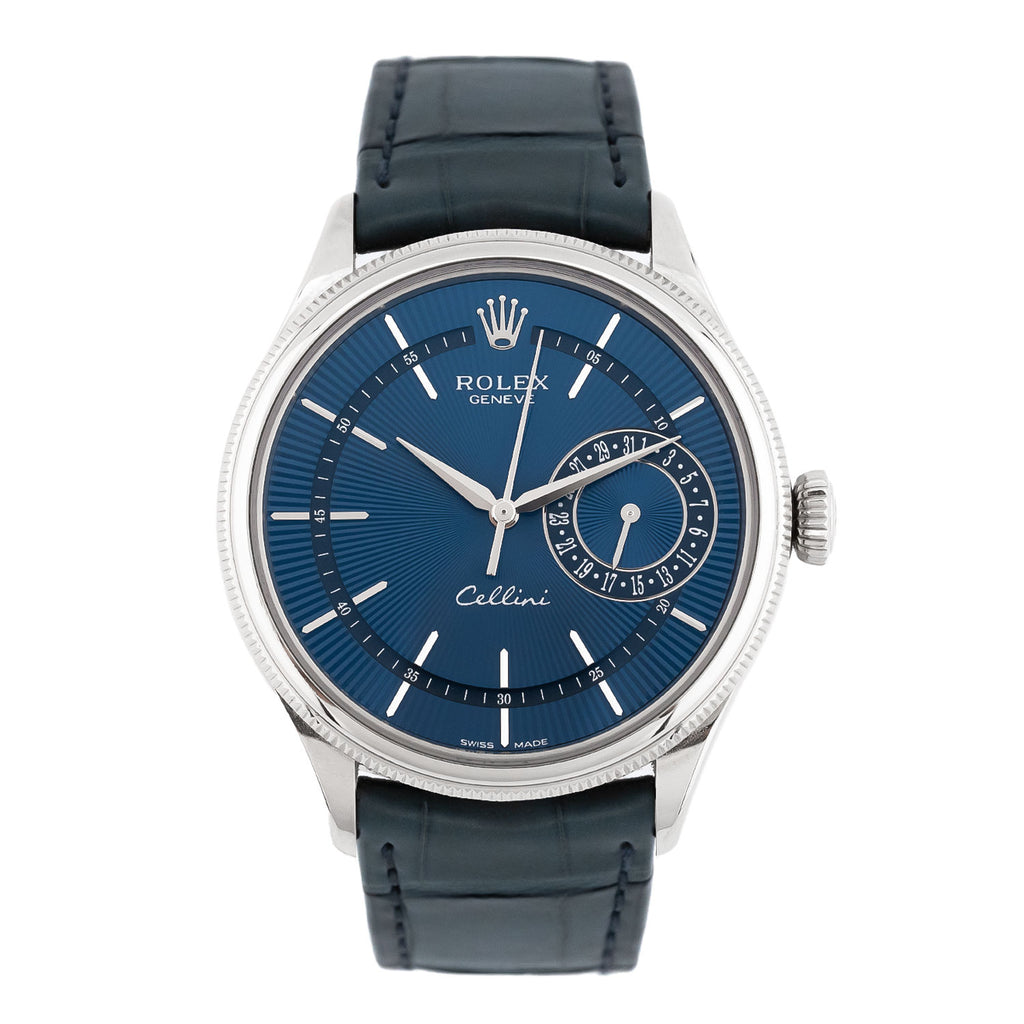 Cellini Date 39mm Whitegold Blue Dial 2019 - 50519