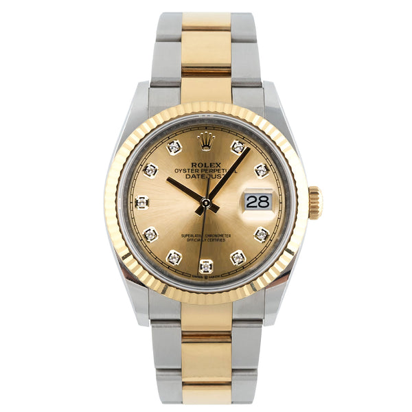 Datejust 36mm Golden Diamond Dial 2019 Oyster- 126233