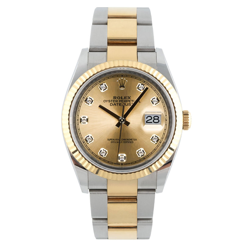 Datejust 36mm Golden Diamond Dial 2019 Oyster- 126233