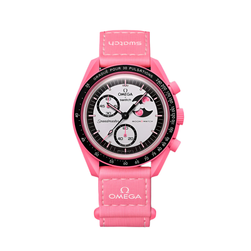 時計 Swatch OMEGA BIOCERAMIC MoonSwatch Pink Swatch X Omega Moonswatch Mission To The Pink Moonphase