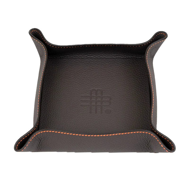 Leather Tray - braun