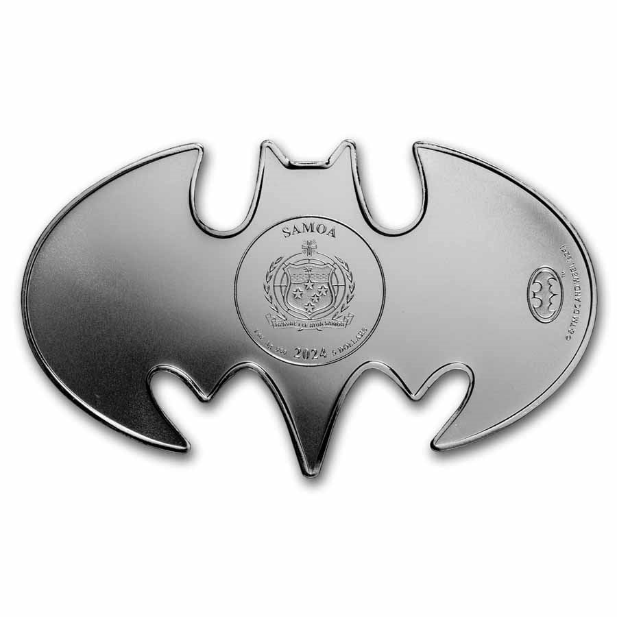 2024 Samoa 1 oz Silver Batman Batarang Shaped Coin BU – Marc Gebauer