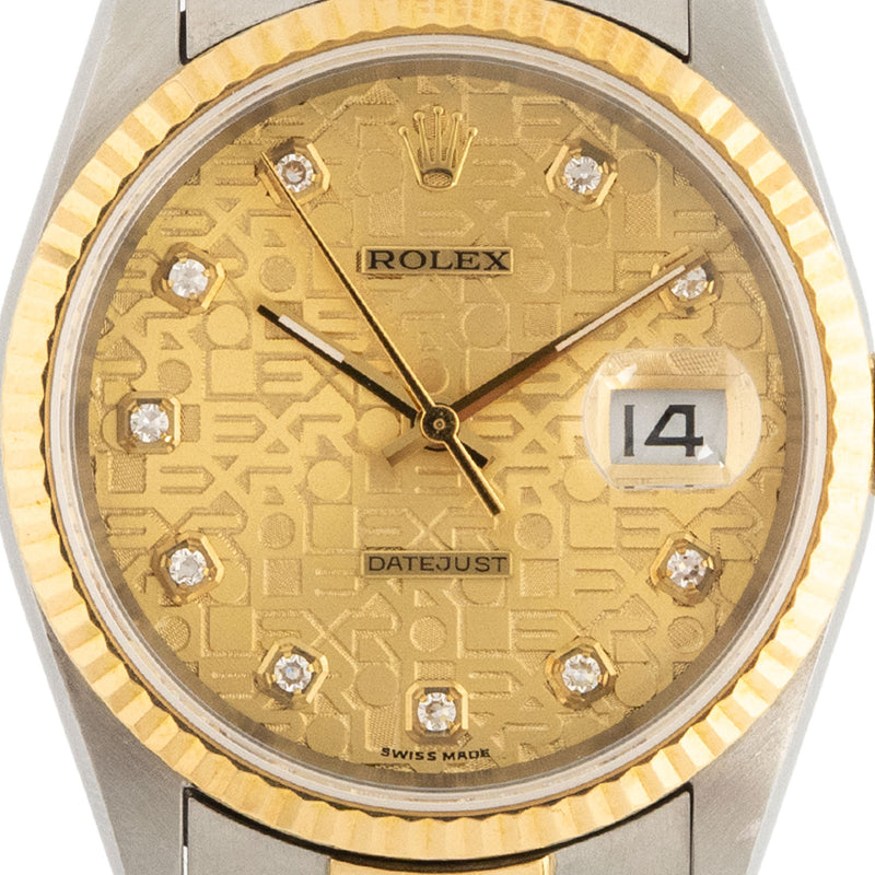 Datejust 36mm Factory Computer Diamond Dial 1996 - 16233