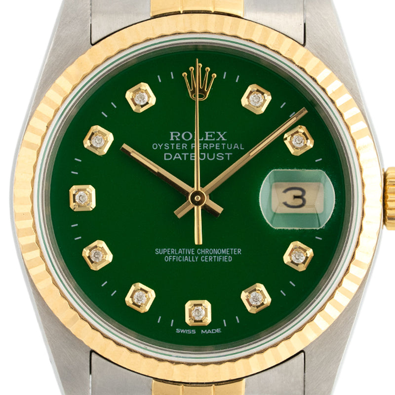 Datejust 36mm Green Diamond Dial 1991 - 16233