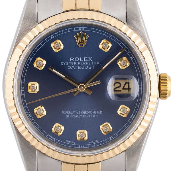Datejust 36mm Blue Diamond Dial 1983 - 16013