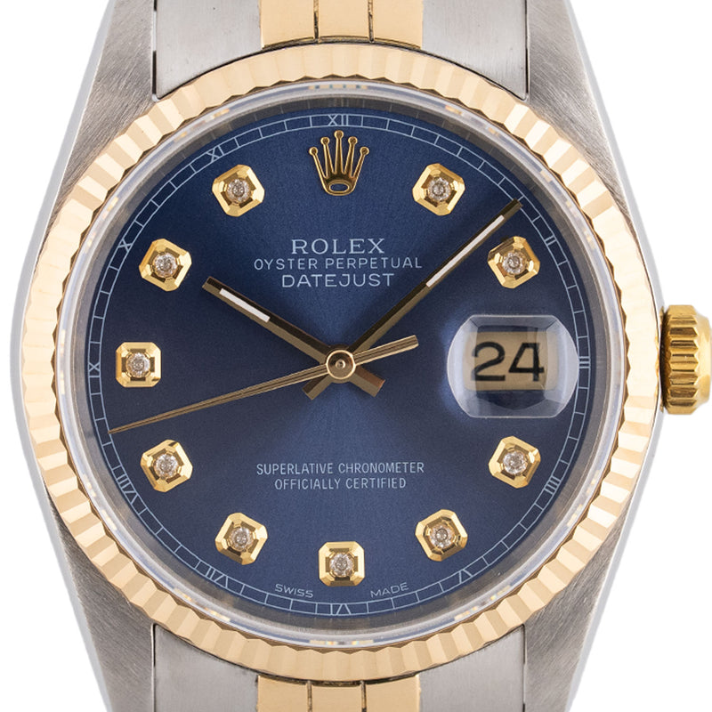Datejust 36mm Blue Diamond Dial 1983 - 16013