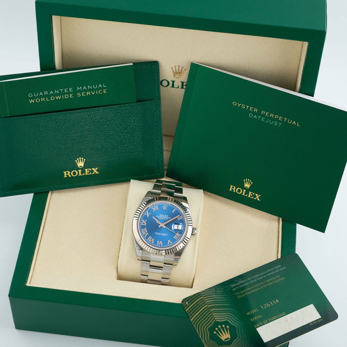 Datejust 41 Azzurro Dial Unworn 2026 Oyster - 126334