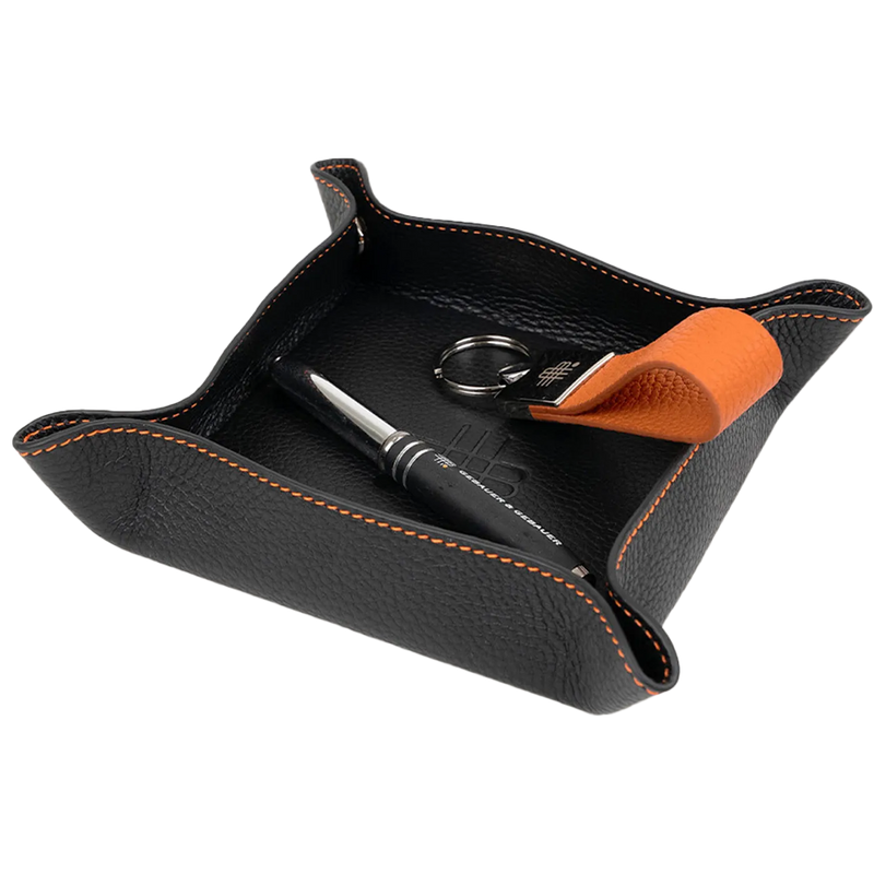 Leather Tray - schwarz