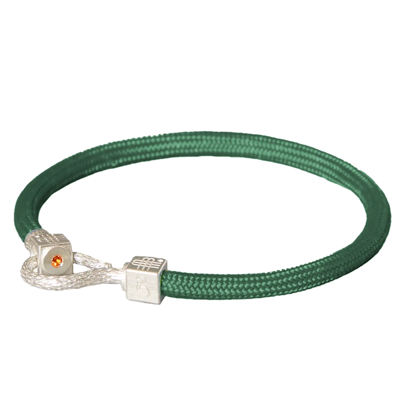 Bracelet GREEN SEA - 925 sterling silver with an orange topaz