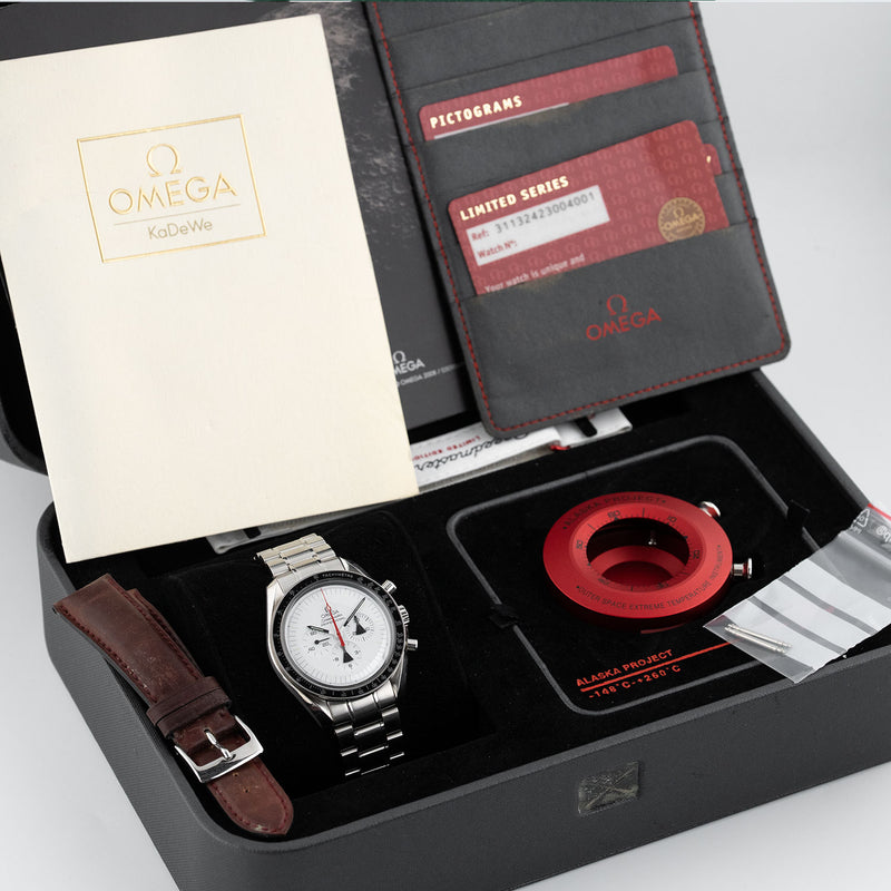 OMEGA Speedmaster 赤 シューマッハ　cart用タイヤケース Speedmaster Professional Alaska Project - 311.32.42.30.04.001