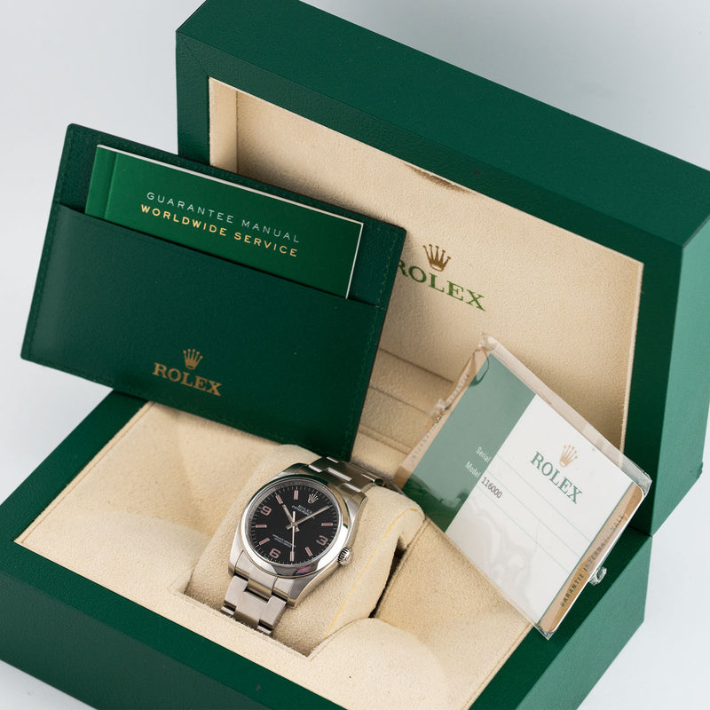 Oyster Perpetual 36 Black Dial Pink Indices 2014 - 116000