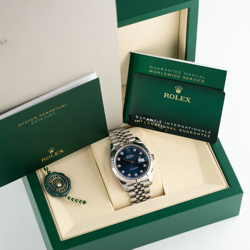Datejust 41mm Blue Diamond Dial LC100 Unworn 2026 Jubilee - 126334