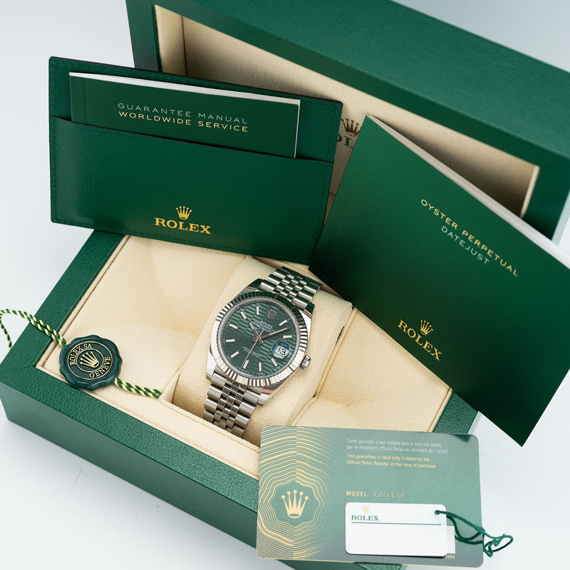 Datejust 41mm Green Motif Dial 2024 Jubilee - 126334