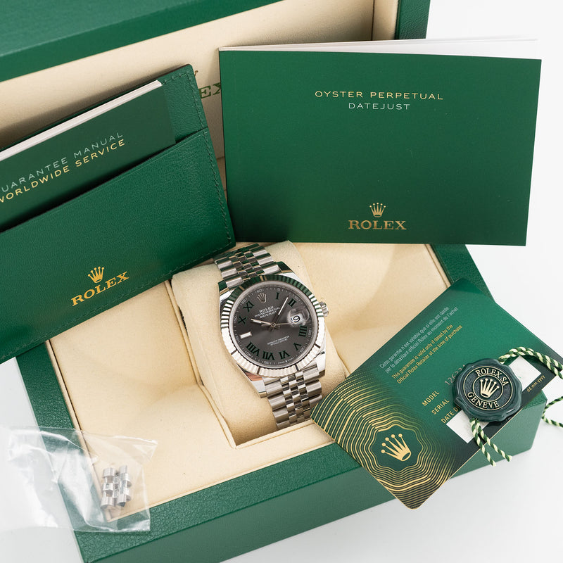 Datejust 41mm Wimbledon Dial Unworn 2024 Jubilee 126334 – Marc
