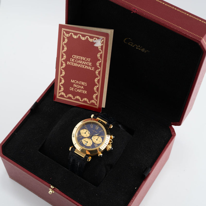 Pasha de Cartier Chronograph 18k Quartz 1993 - 0960/1 – Marc Gebauer