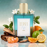 Acqua Alpes 2828 Eau de Toilette – Flakon mit Zitrusfrüchten und weißen Blüten, Herznote Jasmin
