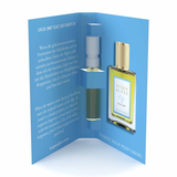 Acqua Alpes Oud 3007 Eau de Parfum – aufgeklappte Geschenkbox mit Flakon und Probenzerstäuber