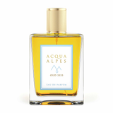 Acqua Alpes Oud 3333 Eau de Parfum – bernsteinfarbener Flakon mit Goldverschluss, Kopfnote Mandarine und Zimt