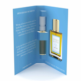 Acqua Alpes Oud 3333 Eau de Parfum – aufgeklappte Geschenkbox mit Flakon und Probenzerstäuber