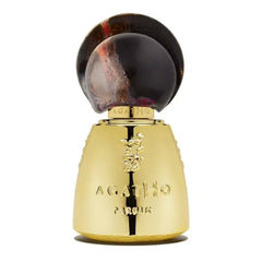 Agatho Adone Parfum – goldfarbener Flakon mit dunkler Kuppel, Kopfnote Grapefruit und rosa Pfeffer