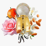 Agatho Rossopompeiano Parfum – Flakon mit Rosen, Mandarine und weißen Blüten als Duftzutaten