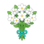 Bouquet von weißen Blumen