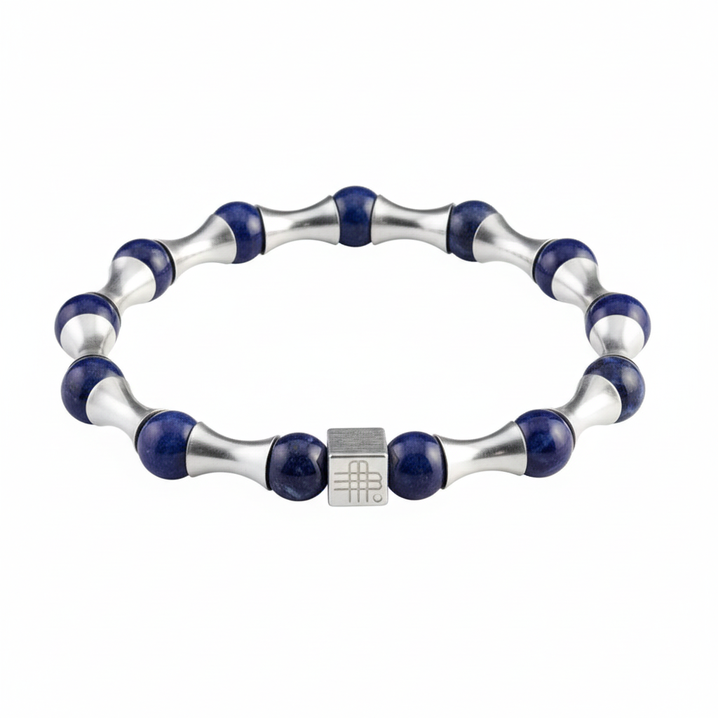 Bracelet BLUE WAVE - the GREATEST TIMEPIECE - 925 sterling silver