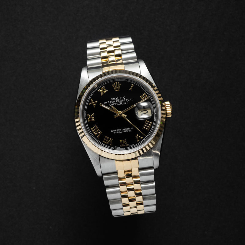 Datejust 36mm Black Roman Dial 1989 - 16233