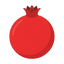 Leuchtend roter Granatapfel