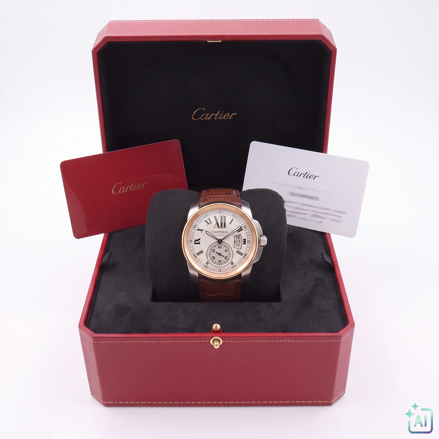Fragment University Moleskin Cartier 限定 Calibre de Cartier Stahl 42mm - W7100039
