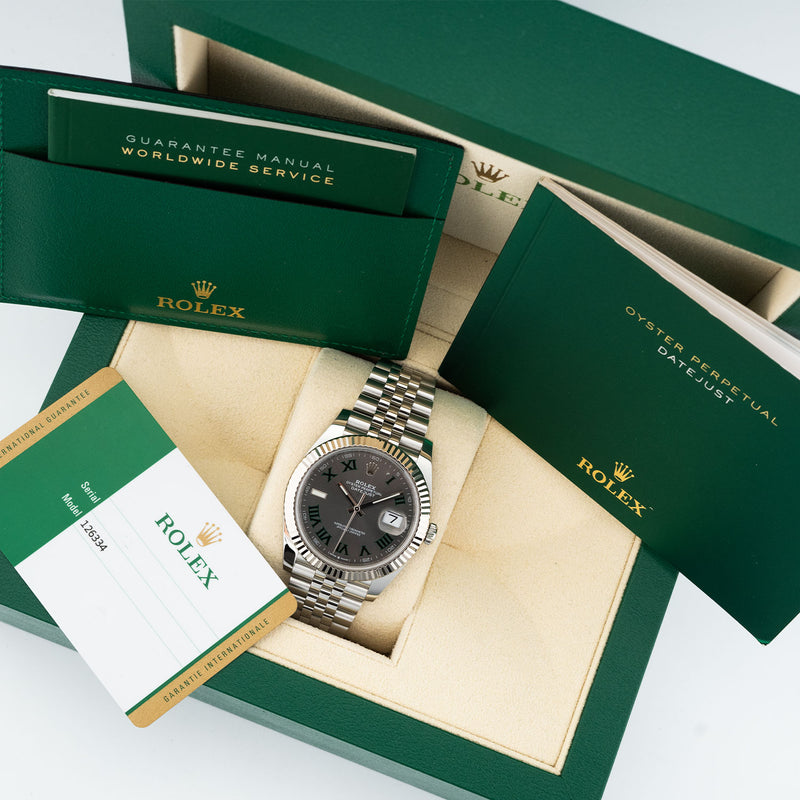 Datejust 41mm Wimbledon Dial Full Set 2020 - 126334