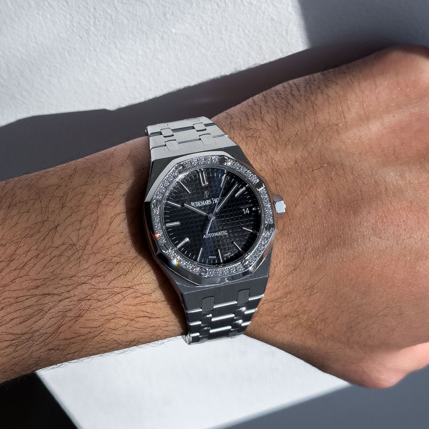オーダー Royal Oak 37mm Factory Diamond Bezel Black Dial 2013 - 15451ST.ZZ