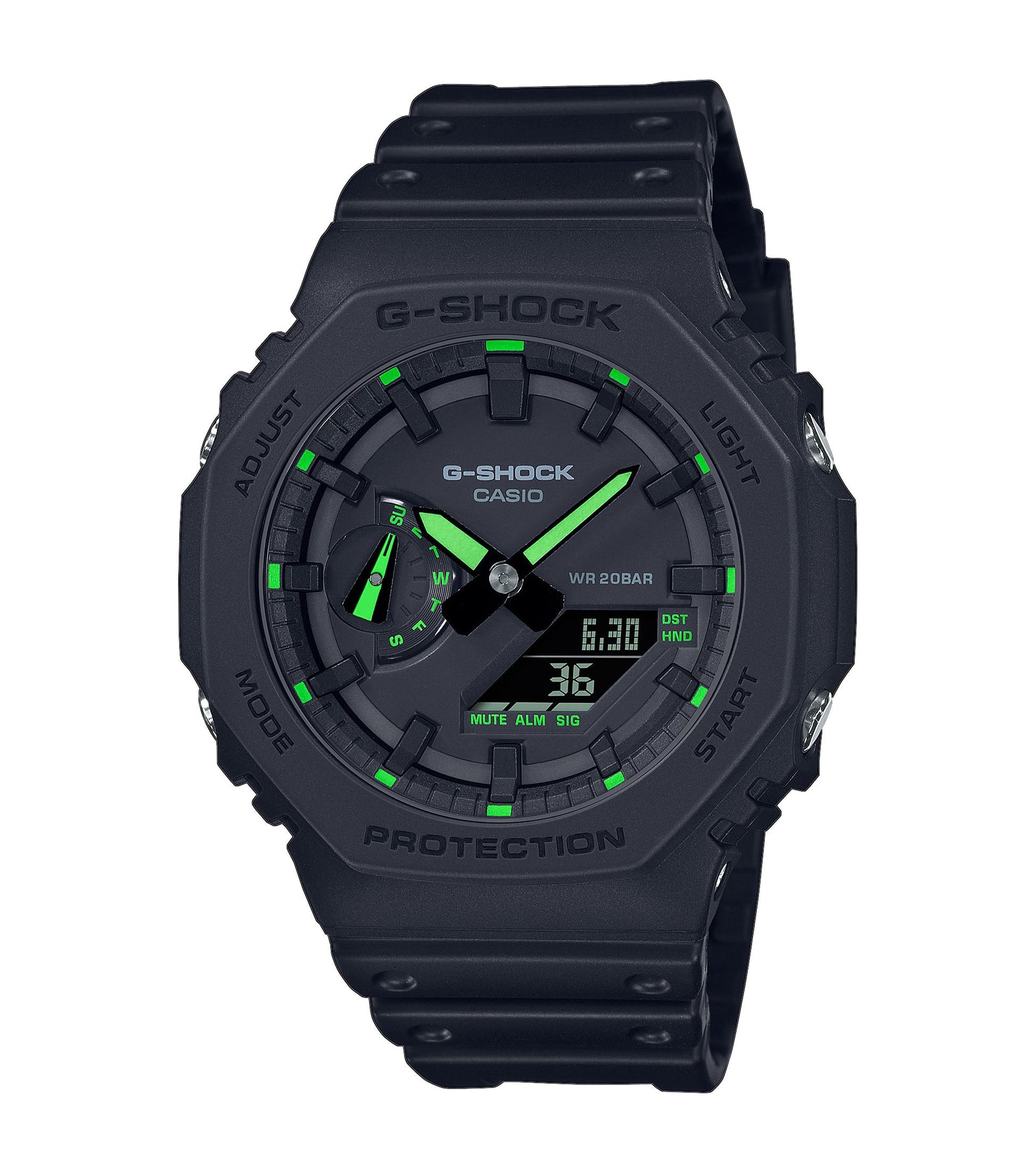 CASIO G-SHOCK　GA-2100カシオーク グリーンモジュール5611 G-SHOCK - Green Goblin - GA-2100-1A3ER – Marc Gebauer
